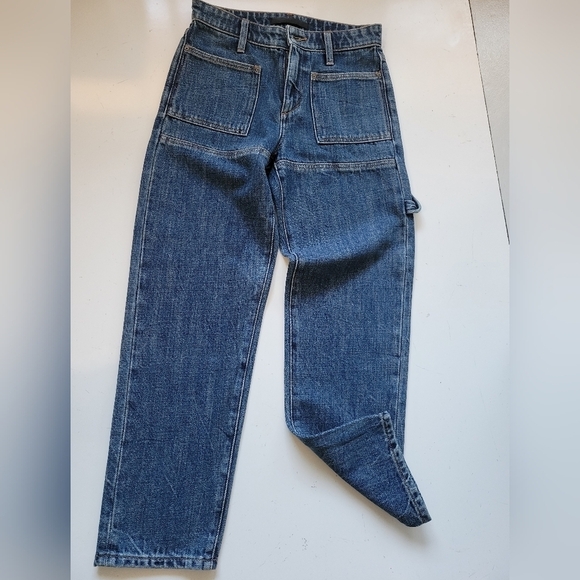 Joe's Niki Mid-rise Boyfriend Carpenter Jeans Size 28? In Blue - Picture 1 of 9